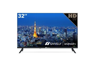 SANSUI 32-Inch 720p HD Smart LED Android TV with Google Assistant Voice S32V1HA - Image 1 of 4