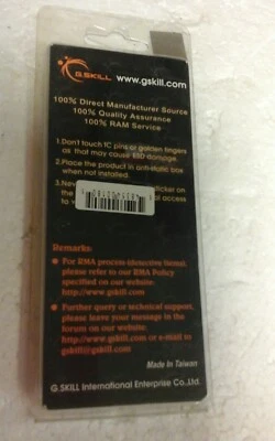 G SKILL DRAM Module Memory RAM PC3200 CL3 256MB DDR - Image 1 of 2