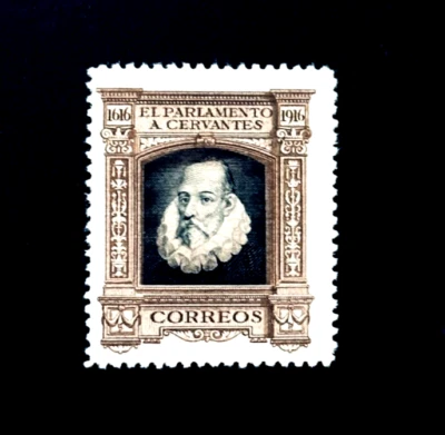Selo ESPANHA - 1916 Cervantes Death Centenary Oficial Sn O15 Perfeito Estado OG VLH r53🔥 - Imagem 1 de 2