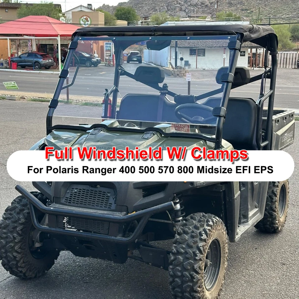 Для 2010-2016 2011 2012 Polaris Ranger XP 800 570 прозрачный передний полный лобовое стекло - Изображение 1 из 4