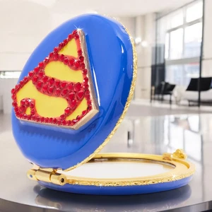 Jay Strongwater Superman Compact Mirror SCB8096-202 - Picture 1 of 6