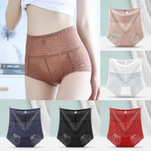 Tummy Control Full Brief Lace High Rise Briefs Knickers High Waist Underwear - Picture 1 of 26