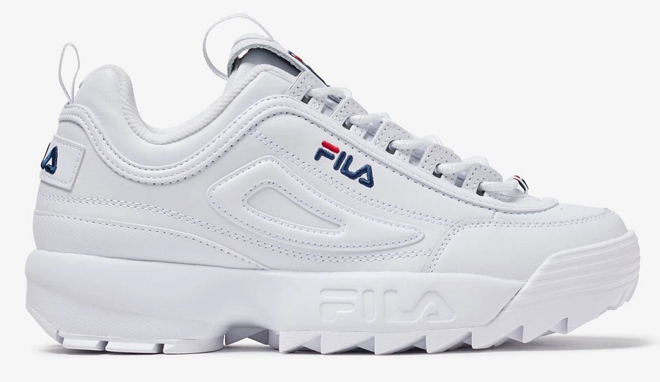 Fila Women’s Low-Cut Disruptor II Casual Sneakers 5FM00002-125 White Size 7.5M