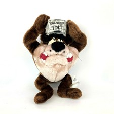 Vintage 1998 Looney Tunes Tasmanian Devil Plush Large Stuffed Animal Toy
