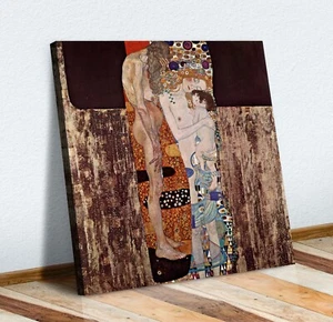 THE THREE AGES OF WOMAN CANVAS WALL ART PICTURE PRINT PAINTING Gustav Klimt - Picture 1 of 4