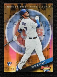 2015 Bowman's Best Gold Refractor /50 Kris Bryant #50 Rookie RC