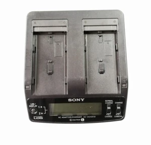 Dual Ladegerät Adapter Dockingstation für Sony Handycam L Serie Batterien F970 AC-VQ1051D - Bild 1 von 2