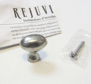 NUOVO Ringiovanimento PICCOLO POMELLO OVALE IN PELTRO PER ARMADIO, Made In Italy, FUORI PRODUZIONE! - Foto 1 di 2