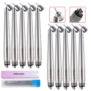 1-10Pcs Dental 45° Degree Fiber Optic LED E-generator High Speed Handpiece 4Hole - Picture 1 of 27