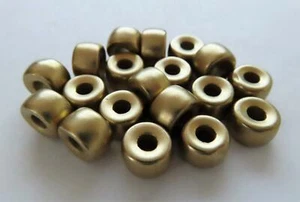 12 5 x 9 mm Czech Glass Crow Beads: Gold - Picture 1 of 1