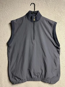 Callaway Golf Sport Vest Mens Large Navy Blue Zip Pullover Windbreaker Pockets - Picture 1 of 13