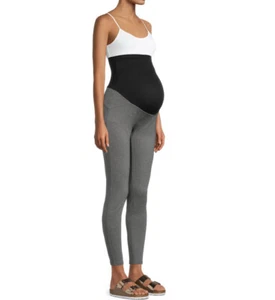 NWT Woman's Solid Ponte Maternity Leggings by Time and Tru size S/CH 4-6 grey - Picture 1 of 6