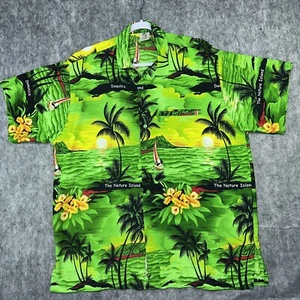 Rima Caribbean Men’s Shirt Size Large Cruise Wear Tropical Camp Sailing Palms - Picture 1 of 10
