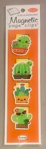 Magnetic Page Clips Bookmarkers Cute Cacti Cactus NEW - Imagen 1 de 2