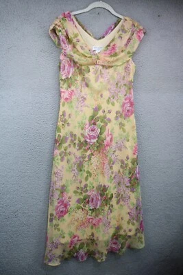 Vestido midi Miss Dorby vintage floral de gasa-cottagecore-hada-talla 8-femenino Foto 1 de 4