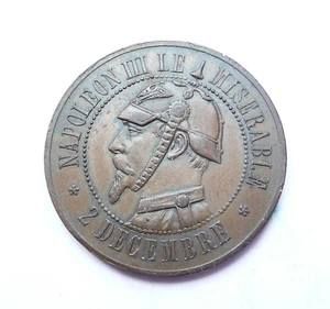 NAPOLEON III 10 centimes satirique - Imagen 1 de 2