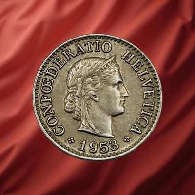 1953 B Switzerland 10 Rappen - Combined Ship - Image 1 of 2