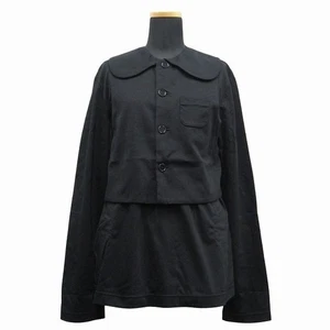 21AW Noir Kei Ninomiya Comme des Garcons Round Collar Vest Docking Jacket JAPAN - Picture 1 of 5