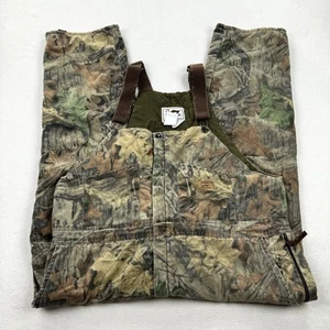Vintage DuxBak Overalls Size XL Advantage Timber Camo Insulated Hunting Bibs - Picture 1 of 12