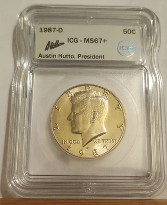 1987-D ICG MS67+ PLUS Kennedy Half Dollar Business Strike 50C - Image 1 of 4