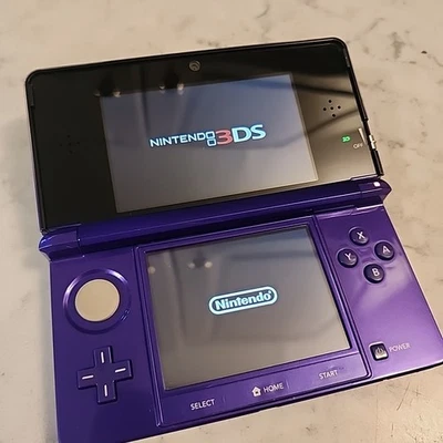 Nintendo 3DS Handheld Game Console RARE Midnight Purple USA Model System Tested - Image 1 of 4