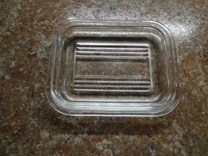 Tapa de repuesto acanalada transparente Pyrex para plato refrigerador de 1 1/2 taza 501-C, buena - Imagen 1 de 4