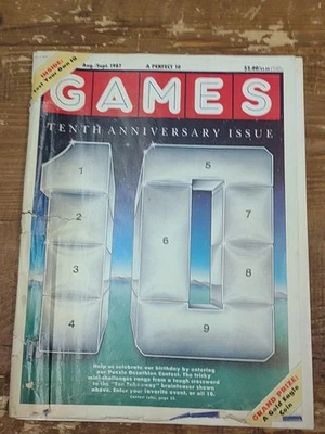 Games Magazine 10 Yr Anniversary Issue Vintage COVER DAMAGED -- AS-IS - Image 1 of 4