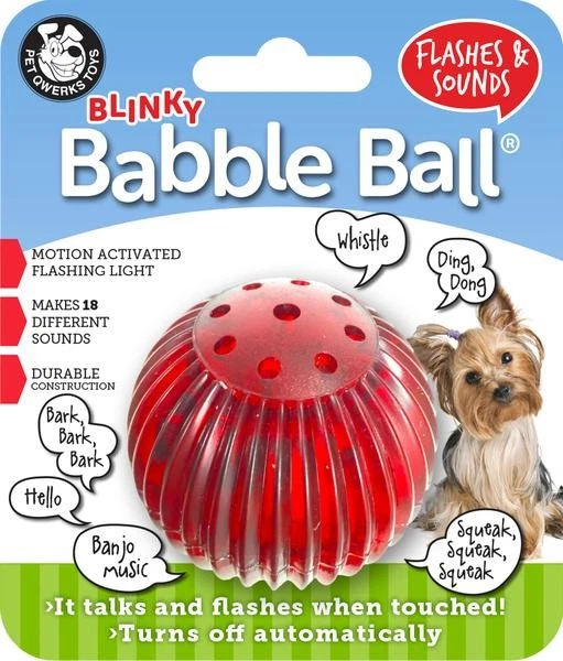Pet Qwerks Small Blinky Babble Ball Flashes & Sounds Toy for Dogs - Image 1 of 1