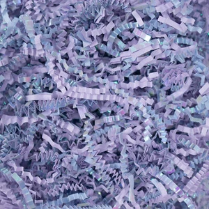 Crinkle Cut Paper Shred Filler(4 oz) for Basket Filling - Diamond Lavender - Picture 1 of 5