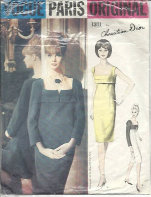 1964 Vintage VOGUE Sewing Pattern B36 DRESS (1511) BY Christian Dior  - Image 1 of 2