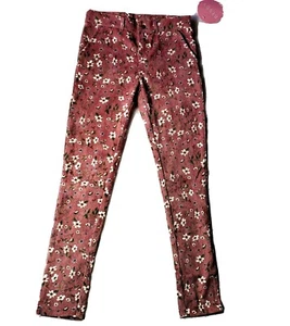 Bisby Girls Size 12 dusty pink blossom Twiggy Cords Pants NWT - Picture 1 of 12