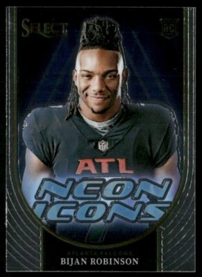 2023 Panini Select Neon Icons Bijan Robinson #NI-BRO TS7 - Image 1 of 2