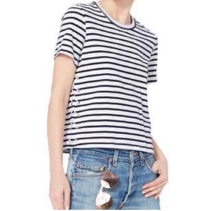 Camiseta informal A.L.C para mujer talla S azul blanco a rayas con cordones - Imagen 1 de 7