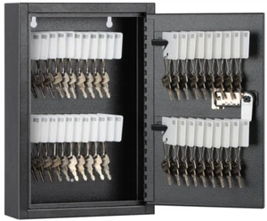 Locking Key Cabinet, 40 Key Storage Lock Box with Code, Key Box Wall Mount, New - Picture 1 of 7
