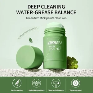 Green Tea Clay Mask Stick Purifying Facial Deep Cleansing Blackhead Acne Remover - Picture 1 of 6