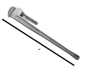 48" Aluminum Pipe Monkey Wrench Plumber Plumbing Tool 8" Jaw Capacity - Picture 1 of 1