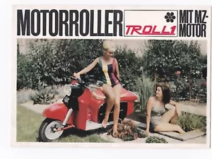 PROSPEKT:MOTORROLLER TROLL1 MIT MZ MOTOR DDR VEB-INDUSTRIEWERKE LUDWIGSFELDE - Bild 1 von 6