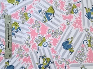 Vintage cotton voile summer fabric 3-yards As Is w/ small marks see pics - Picture 1 of 3