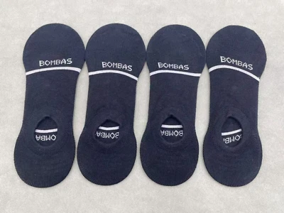 4 pairs Bombas Women's Merino Wool Blend No Shows Socks Size Large Black - Image 1 of 4
