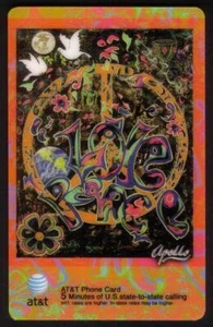 Letrero de paz 'Abstracciones de paz y amor' de 5 m, etc: Obra de arte de la tarjeta telefónica Apollo - Imagen 1 de 2