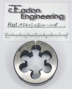 Troquel de botón métrico M24 x 3,0 mm, HSS. Por sin marca. Nuevo. 2" OD. - Imagen 1 de 2