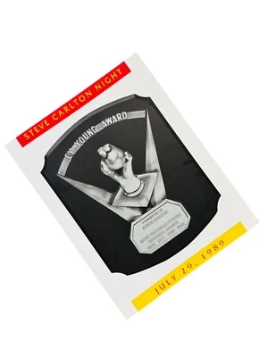 STEVE CARLTON PHILADELPHIA PHILLIES #32 RETIREMENT NIGHT SIGNED PROGRAM COA - Image 1 of 4