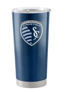Sporting Kansas City 20oz. Edelstahlbecher Travel Mug blau/weiß - Bild 1 von 3