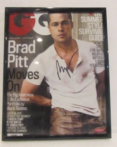 BRAD PITT GQ Magazine Photo Autographed Signed Framed 8x10 Photo COA - Picture 1 of 3