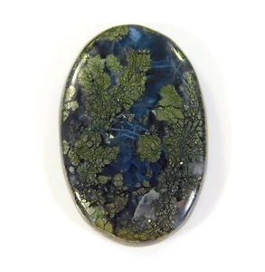 46.CT NATURAL MARCASITE PYRITE OVAL CABOCHON PENDANT GEMSTONE 35x30x5 MM BR=0232 - Picture 1 of 7