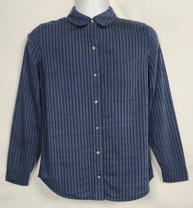 Marine Layer Shirt Womens XS Blue Striped Long Sleeve Button Up - Picture 1 of 10