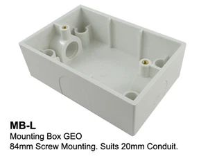 Weatherproof Enclosed Wall Mounting Box Block For Switches Power Points Sockets - Picture 1 of 1