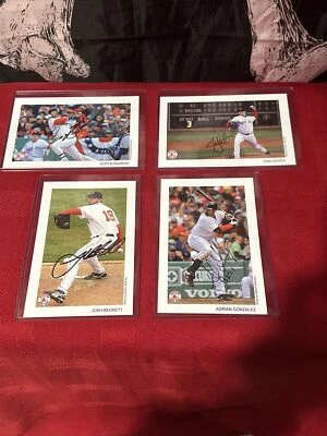 Педройя Гонсалес Беккет Лестер с автографом Red Sox Wives Food Drive 4 X 6 ФОТО ЛОТ - Изображение 1 из 4