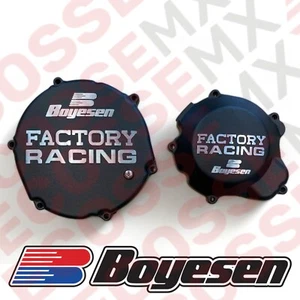 KAWASAKI KX250 BOYESEN CLUTCH & IGNITION COVERS BLACK 1995-2002 SC-12B CC-12B - Picture 1 of 6