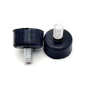 M8 25mm Round Rubber Stud Bumper Feet Screw in Vibration Dampener 8mm Bolt Glide - Picture 1 of 9